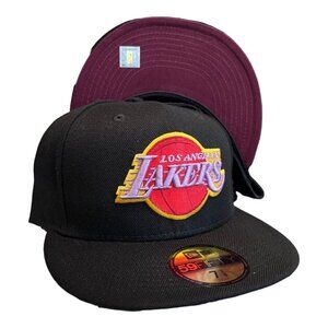 New Era Los Angeles LAKERS Icon Color Pack 59FIFTY Fitted Hat Black
